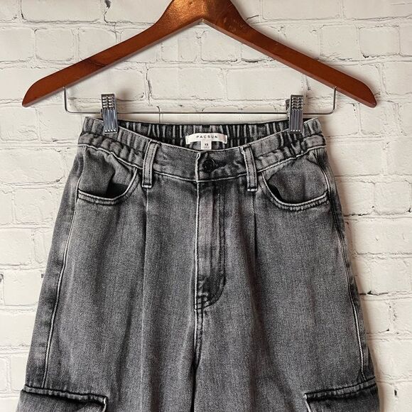 Pac Sun Gray Cargo Denim Size XS - Picture 3 of 10